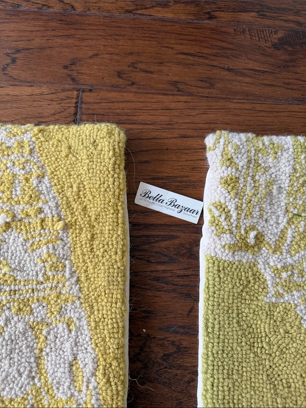 Yellow Patterned Decorative pillow covers   (Pair)